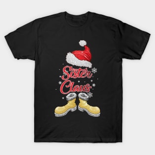 Santa Sister Claus Merry Christmas Matching Family Group T-Shirt